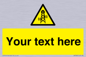 Custom warning RF radiation transmitter